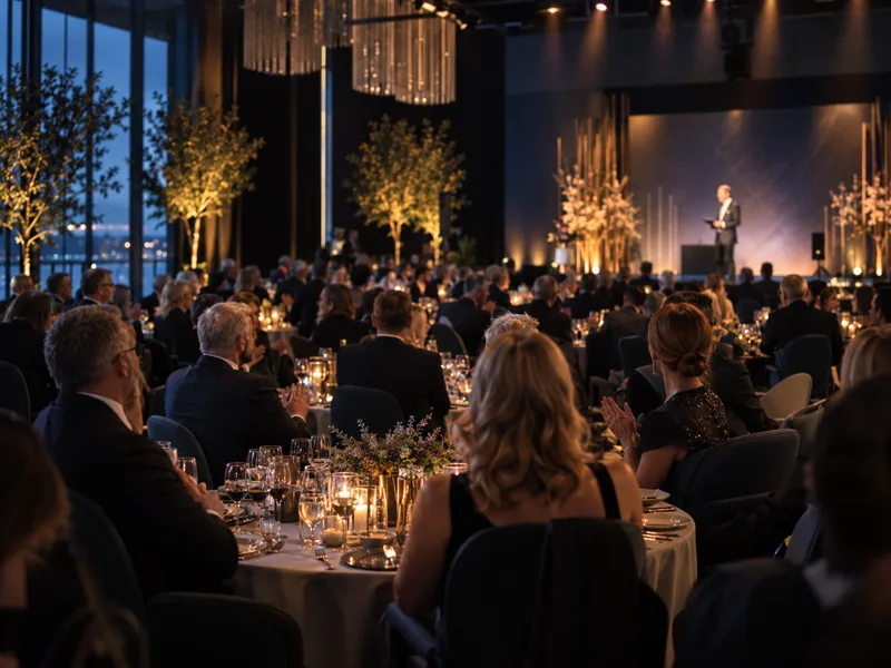 Illustrative corporate evening event