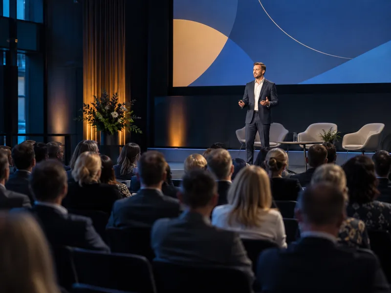 Illustrative corporate keynote photo