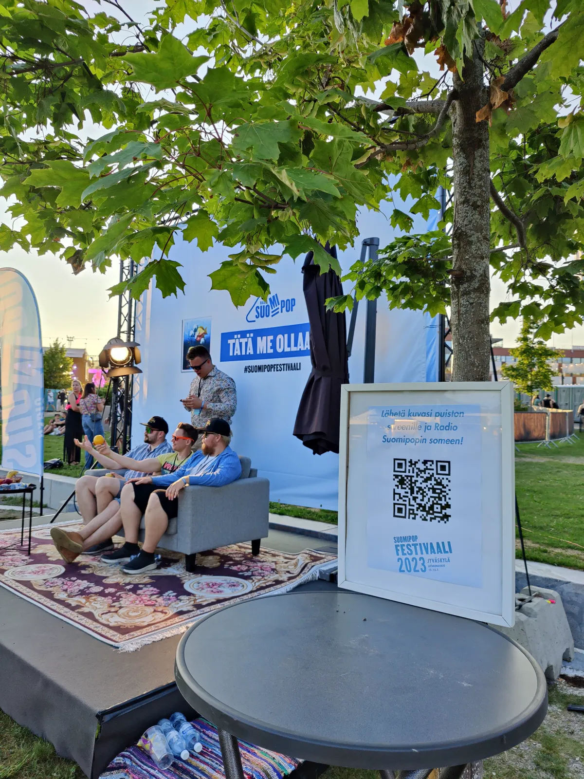 QR submission point at Radio Suomipop Festival