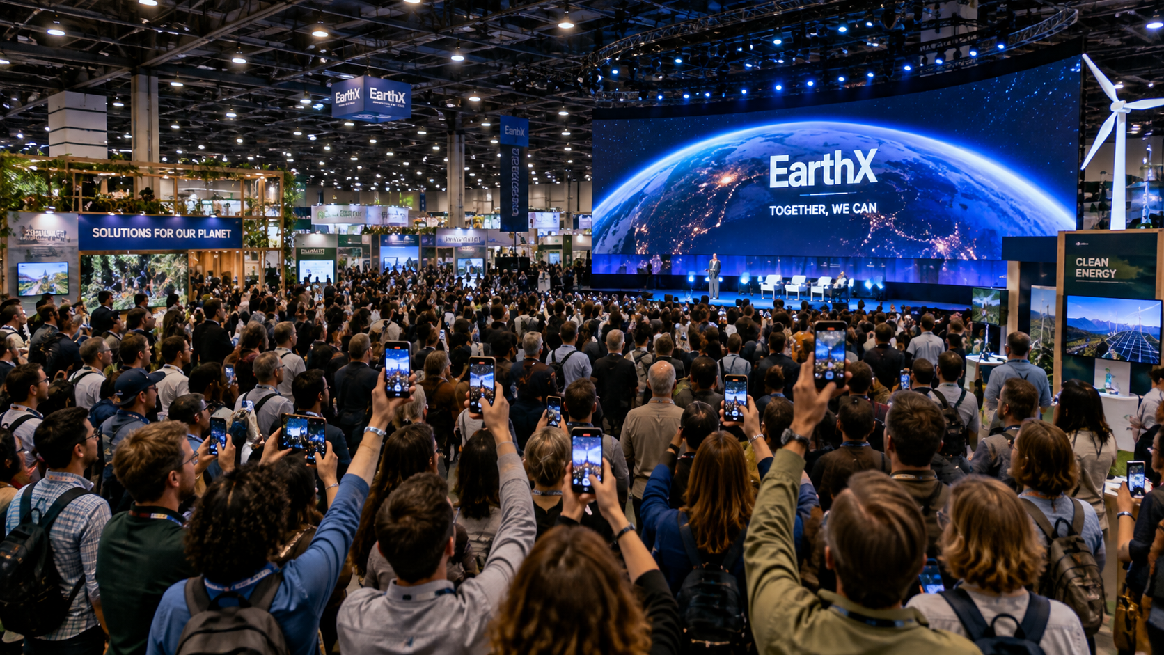 EarthX event audience visual content using BCaster